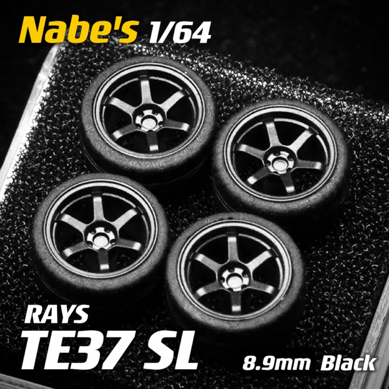 Ruedas Chika Nabes 1/64 con neumáticos de goma, piezas modificadas de coche modelo de lujo JDM VIP para Hotwheels Tomica MiniGT