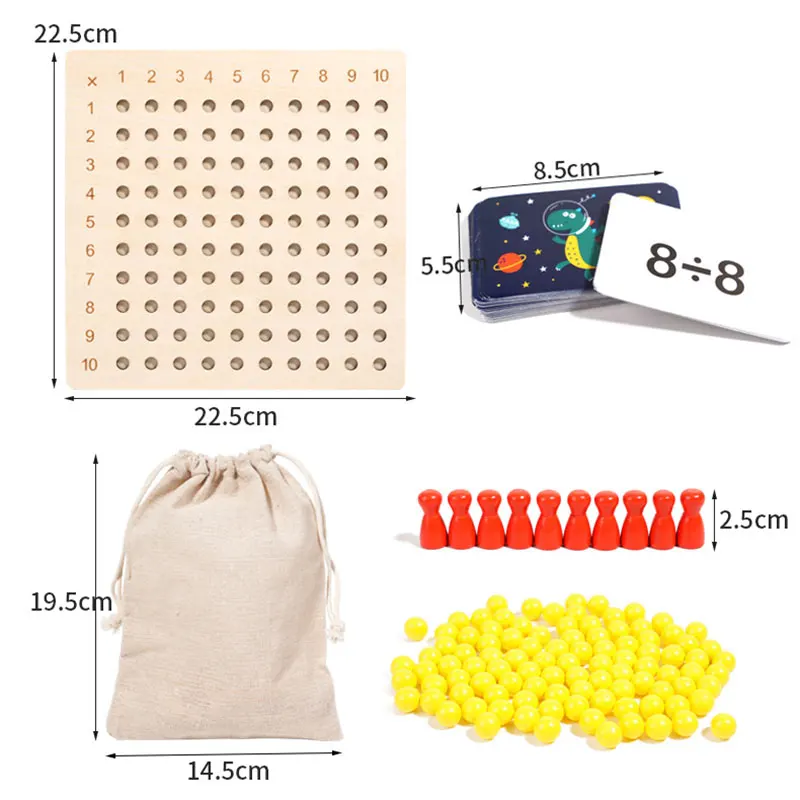 Montessori Math Learning Board Toys Multiply And Divide Arithmetic Games Parish Open Teaching Aids Educational Toys For Children 6