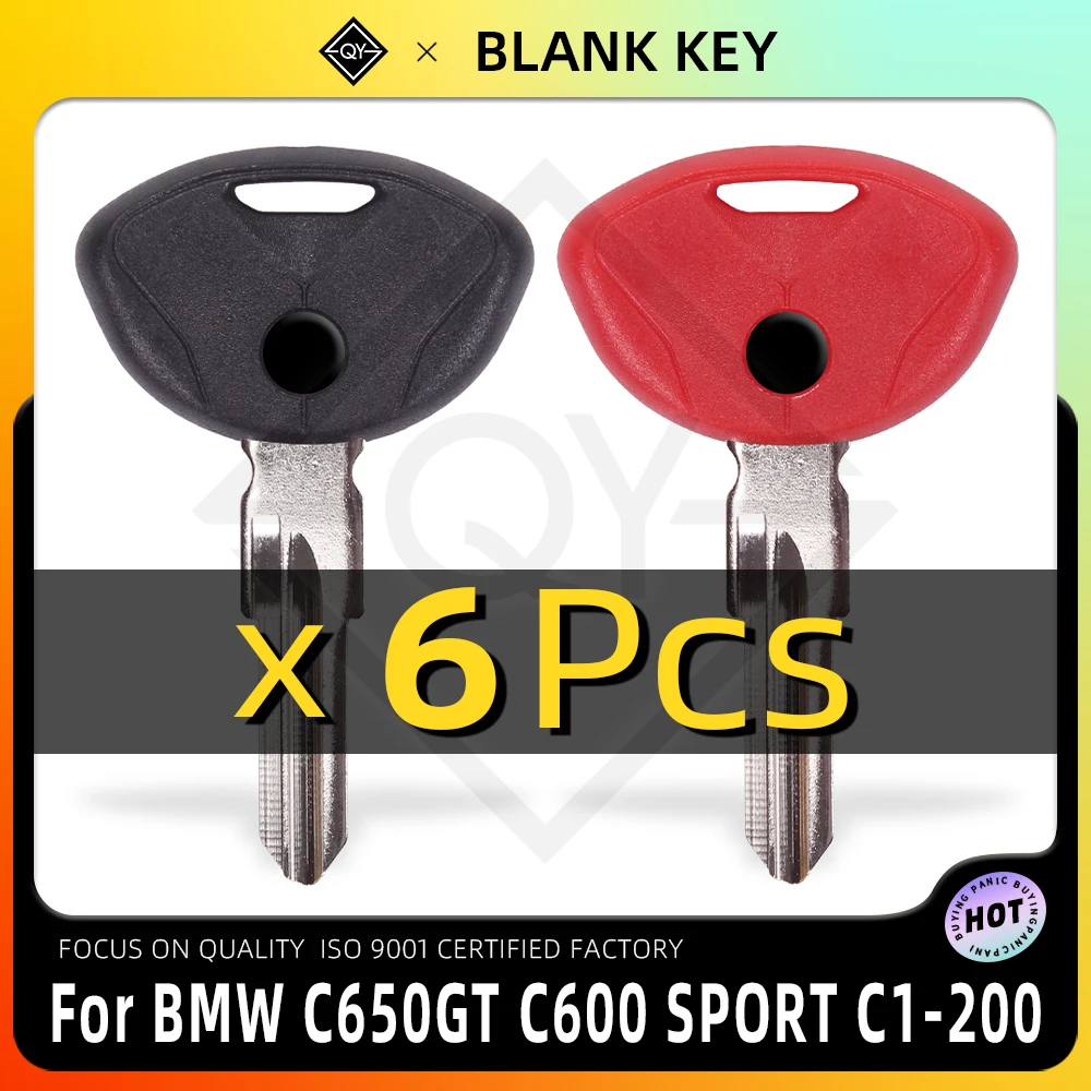 

LQYL 6Pcs Blank Key Motorcycle Replace Uncut Keys For BMW C650GT C600 SPORT C1-200 C1 C650 GT C 600