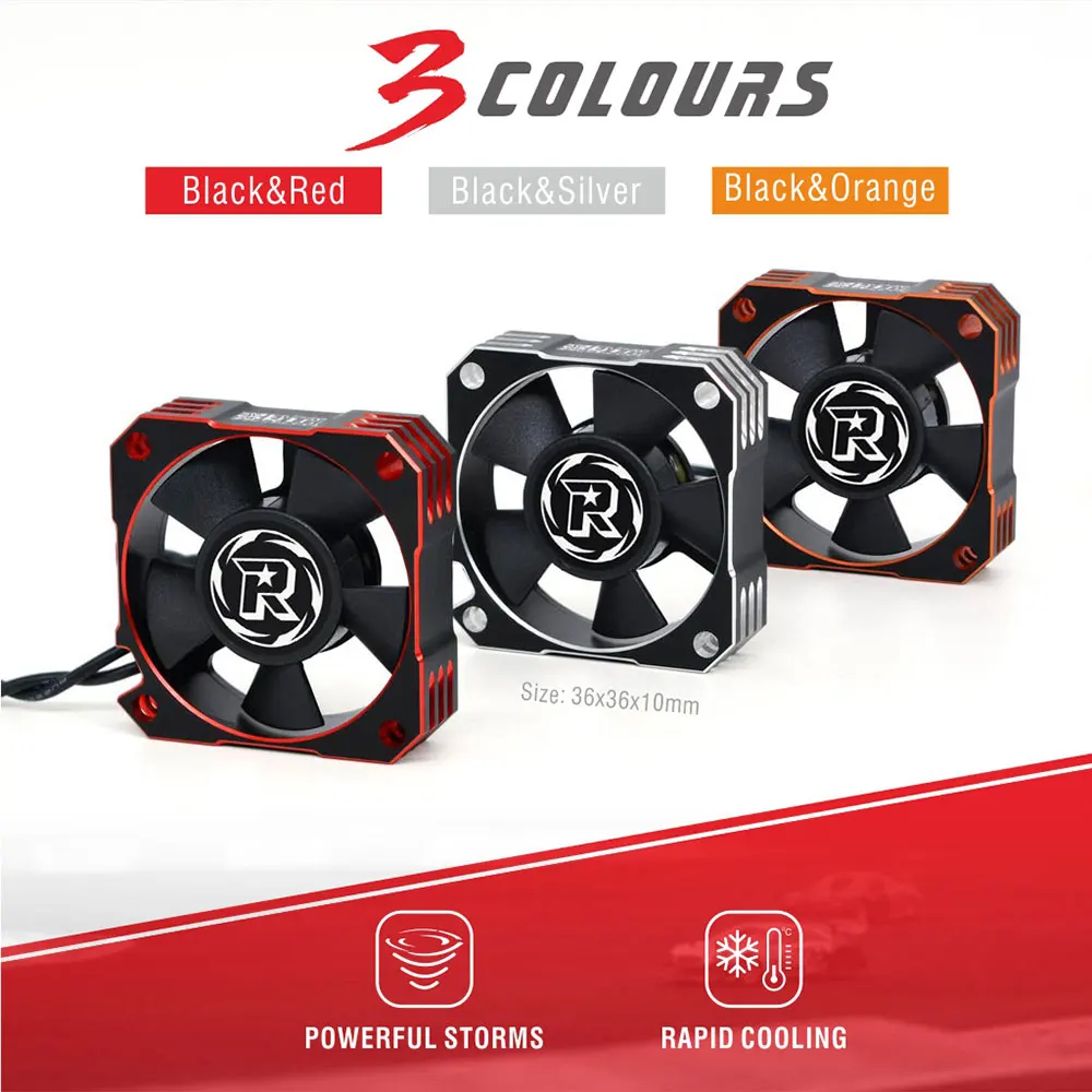 2PCS Rakete RC 25mm 30mm 35mm 40mm 50mm Wärmeableitung Lüfter Graphit fan Abdeckung Für Bürstenlosen Motor ESC RC Auto Teil – Detail 22