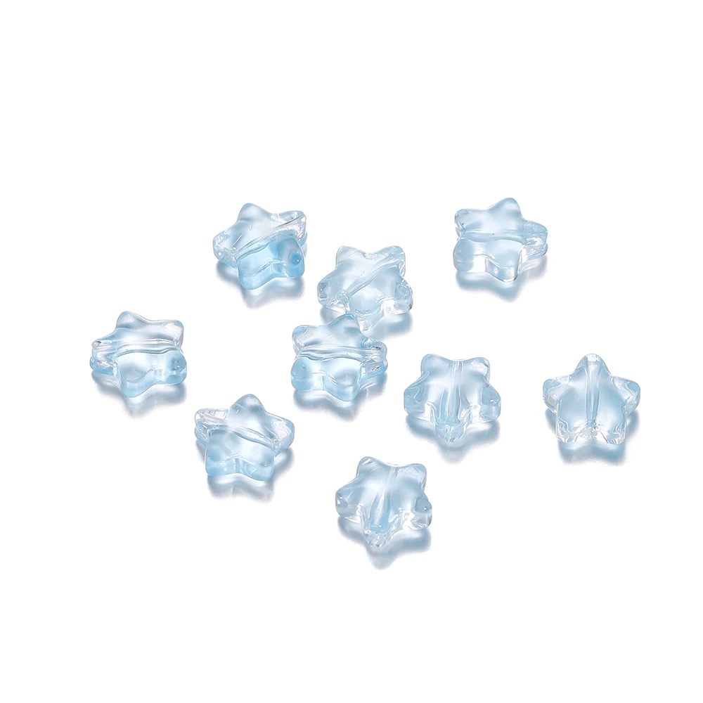 Vibrant Star-Shaped Czech Glass Beads for DIY Jewelry & Accessories (30 Pieces)