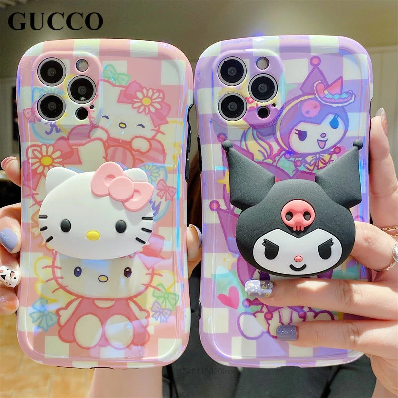 Sanrio Cute Hello Kitty Kt Cat Kuromi Aesthetic Trend Iphone Case For Iphone 13 12 11 Pro Max Xs Xr X 7 8 Plus Cover Huawei P50 Mobile Phone Cases Covers Aliexpress