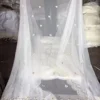 1PC White Screen Matched with Screen Bedroom Window Finished Product Good Hanging Feeling Exquisite Bead Embroidery Screen 2