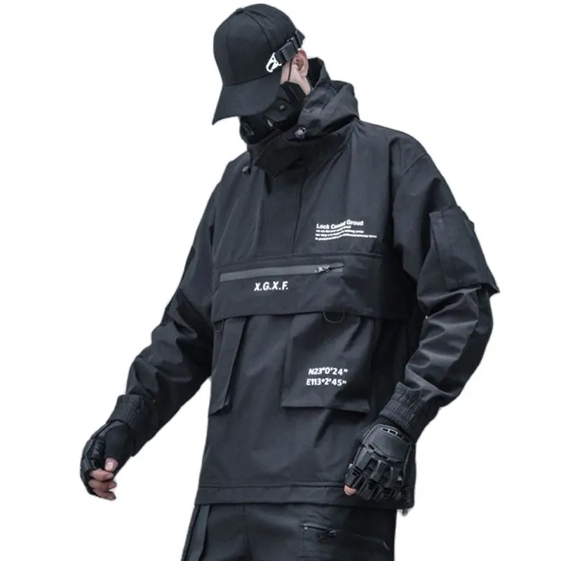 2023 Techwear Hip Hop Tactical Pullover Jacket With Many