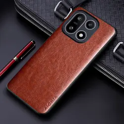 Premium Luxury Leather Phone Case - Elegant Solid Color Design, Soft TPU & Hard PC Protection for Oneplus 15R (Light brown)