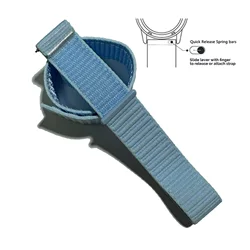 Enhanced Quick Release Nylon Elastic Watch Strap with Adjustable Hook and Loop Closure, 22mm Width - 22mm (Island Blue)