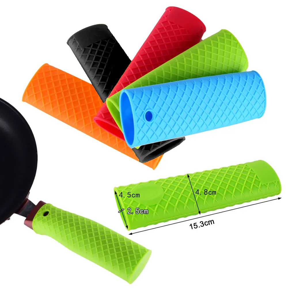 Pot handle cover Silicone World Silicone Heat Insulated Pot Handle Sleeve Anti Scalding Anti Slip Pot Handle Cover Cookware Parts Kitchen Tools