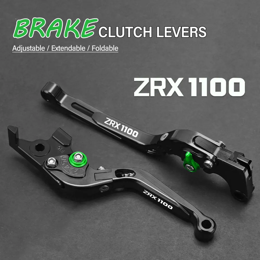 

FOR KAWASAKI ZRX1100 ZRX 1100 1999-2006 2007 Motorcycle Hand Brake Clutch Adjustable Levers Handle Folding Extendable Lever grip