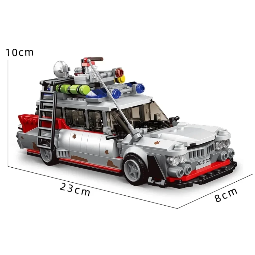 636PCS MOULD KING 27020 10021S Mini Ghost Bus Model ECTO-1