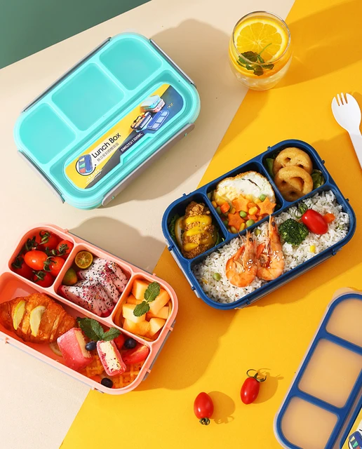 Lunch Box for Adults 1000/1300 ML 4 /6 Grids, Food Box for Kids School,  Microwave Safe Use Portable Children Bento Accessories - AliExpress