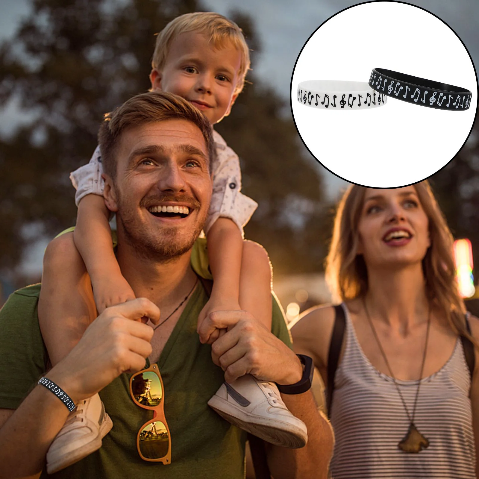 

Concert Electric Bracelets Syllable Notes Design Silica Gel Hand Bands Music Electronic Syllable Note Silicone Bracelet