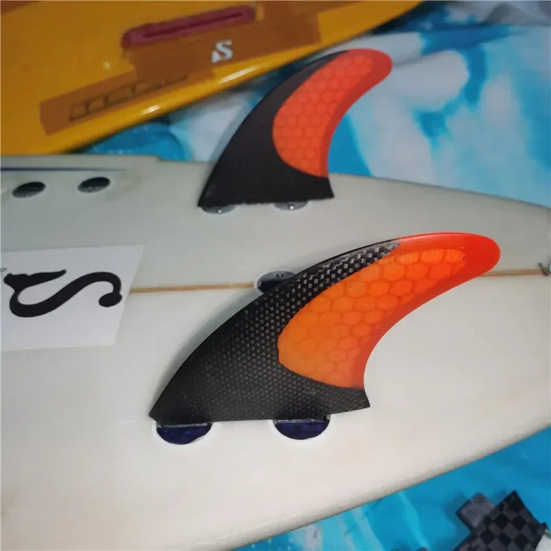 BiLong FCS XS-Rear Two Fins Carbonfiber Fiberglass Honeycomb Surfboard Fins 2 Pcs Set Wakeboard Skimboard Accessories