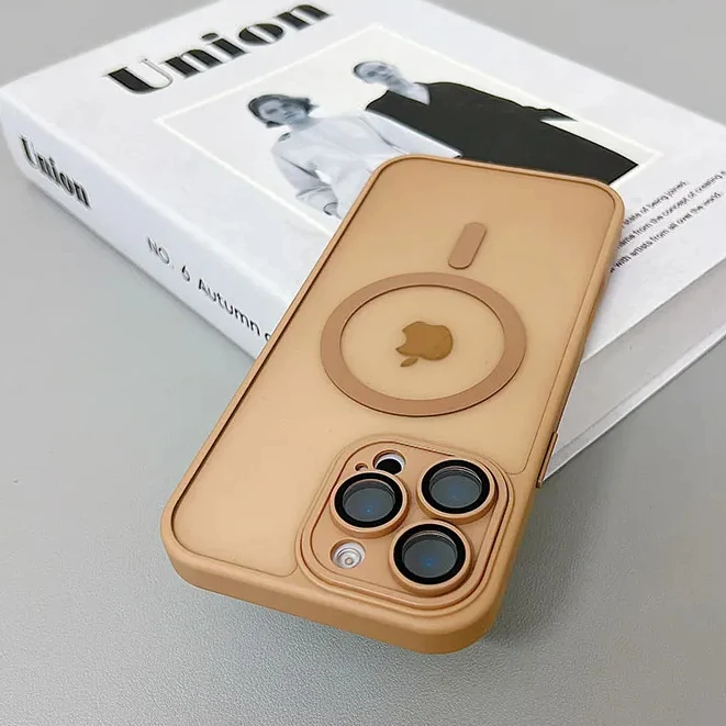 Magnetic Luxury Matte Translucent Shockproof Armor Case with Magsafe Compatibility