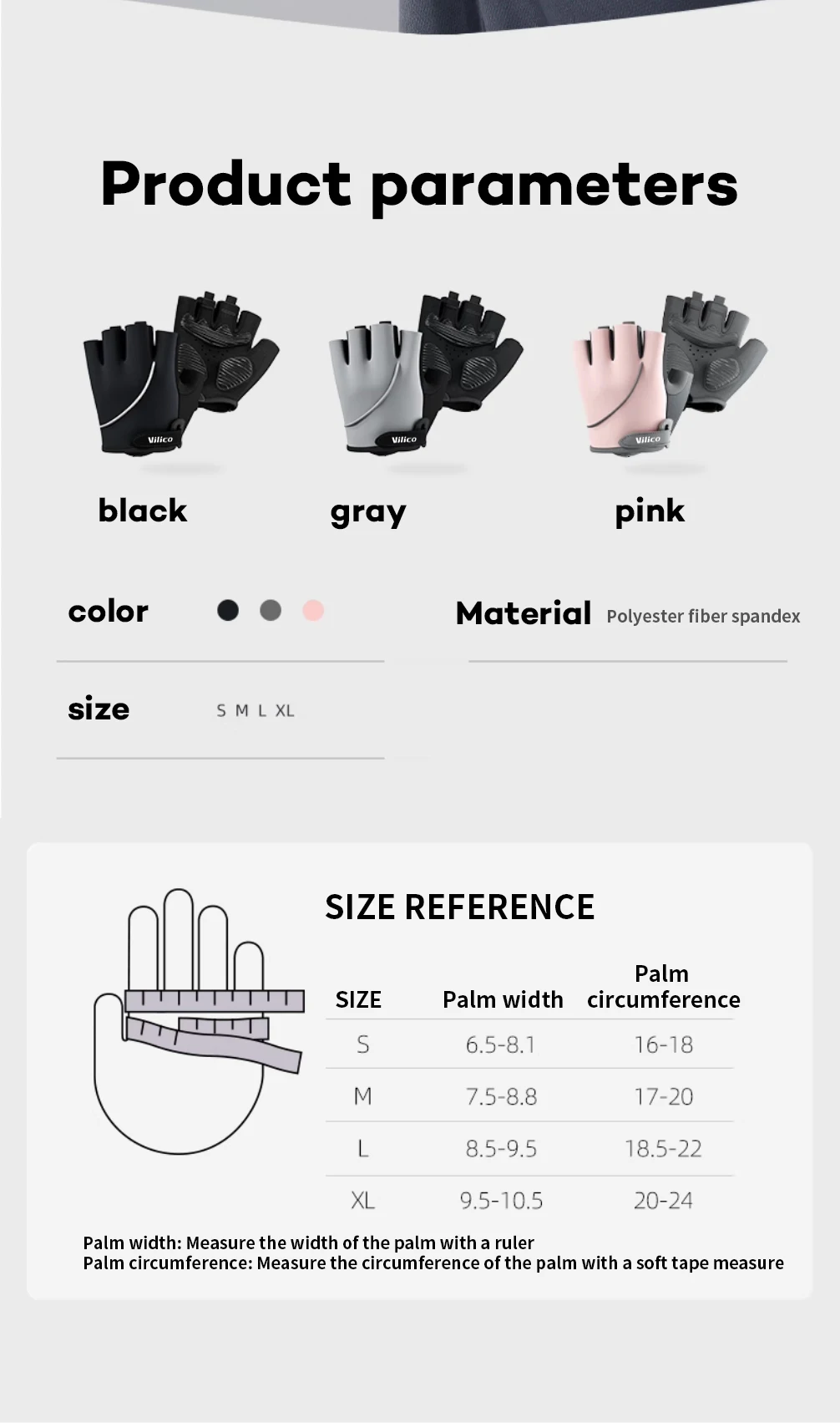 1 Paar Vitalico Fahrradhandschuhe für Herren und Damen für Frühling und Herbst, Halbfingerhandschuhe für Outdoor-Radfahren, Fingerlinge – Detail 9