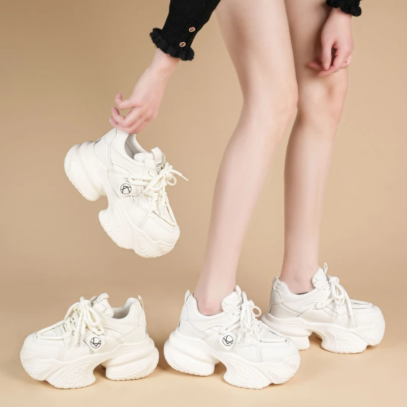 Fashion Height Increasing Sneakers Women Breathable Sneakers for Women Outdoor Spring Shoes for Women New Trendy Chunky Sneakers