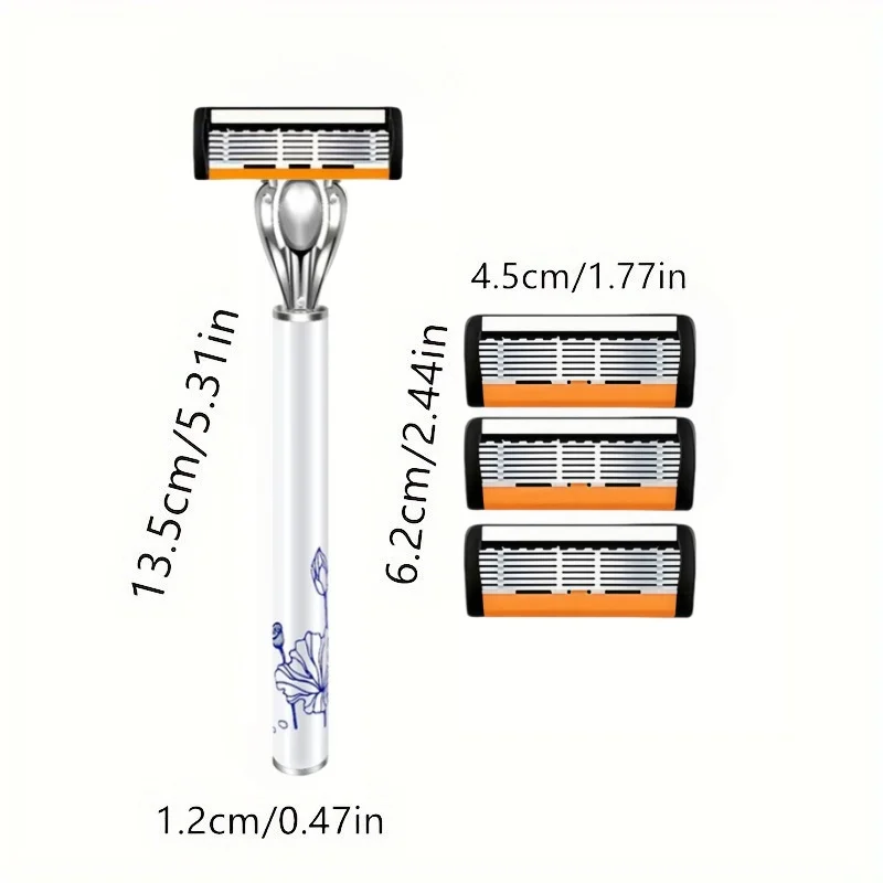 Men's Waterproof Manual Razor SIX Layer Stainless Steel Blade Classic Shaving No Skin Irritation Old School Shaver Heads_voghion.com