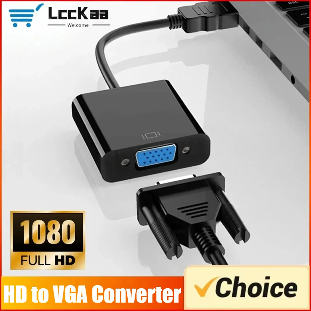 HDTV To VGA Adapter High Speed HDMI-compatible To VGA Converter thumbnail 3