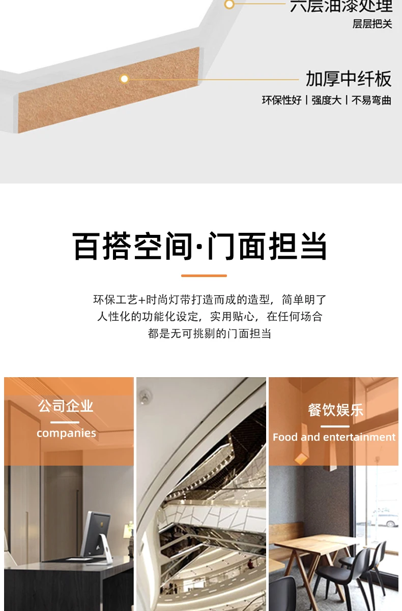 Description Picture 4 of itemModern Reception Desk Office Luxury Counter Cashiers Console Table Computer Storage Scrivania Ufficio Lavoro Office Furniture