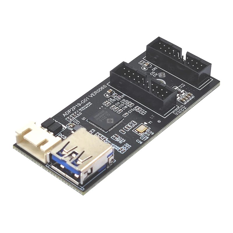 Adaptador Usb 3.0 Hub para Motherboard Splitter 19pin para Dual 19pin Conector Adaptador Usb 6gbps Cabo de Extensão Riser Cabeçalho - Imagem 3