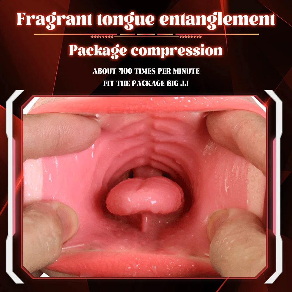 Double Head Masturbation Cup For Men With Suction And Voice_voghion.com