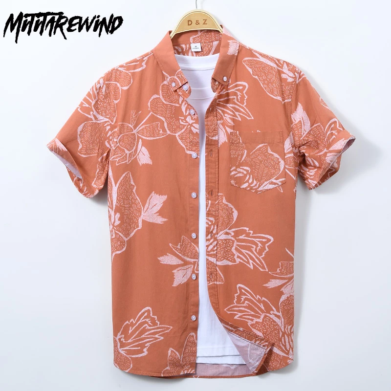 

Summer New Shirt&blouse Men and Women Hawaii Shirt Beach Short Sleeve Printed Shirt with Pocket Youth Unisex Fashion Top Causal