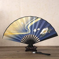 Genshin Impact Kamisato Ayaka Cosplay Fan Cloth Folding Fan Summer Durable Portable Hand Fan Cosplay Prop Gift 1