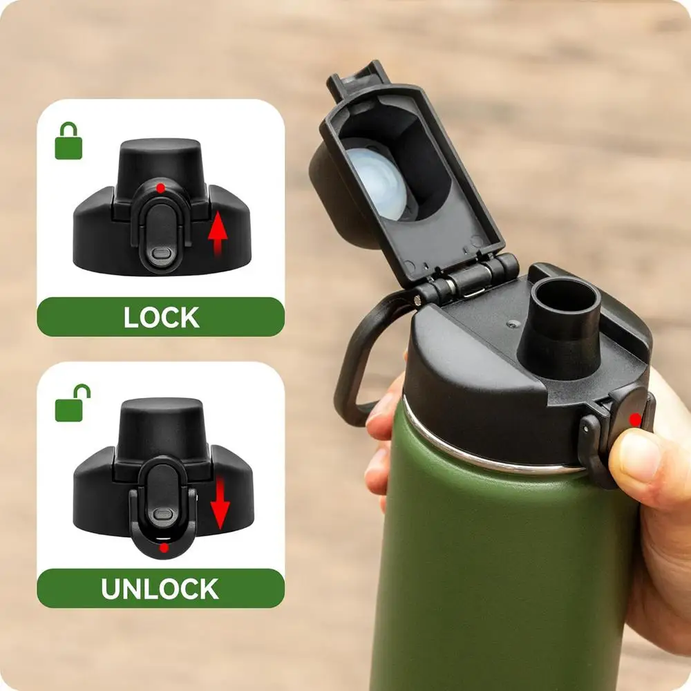 Weithals-Ausgussdeckel, breiter Mund-Chug-Deckel, Ersatz, automatisch, sicher, praktisch, Deckel für Wasserflaschen, oberer Ausguss für Zuhause, Schule, Fitnessstudio – Detail 3