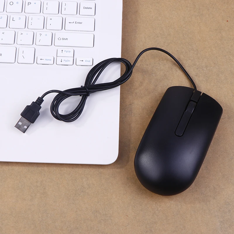 NEW FOR MS116 Optical Reliable Wired USB Mouse Scroll Wheel 2 Buttons Black Business Laptop Office
