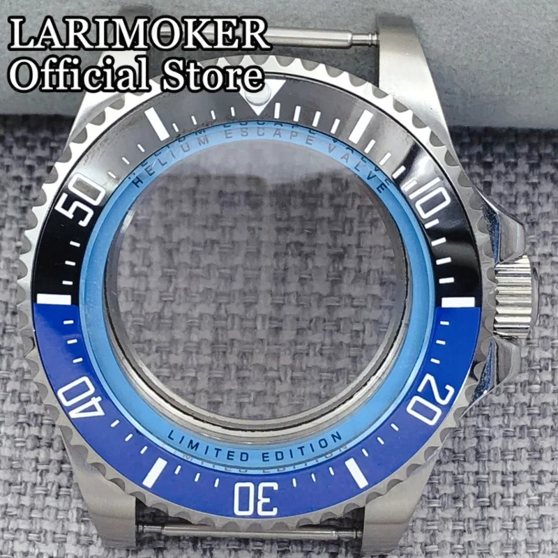LARIMOKER 43 mm Herren-SEA-Uhrengehäuse, Saphirglas-Rückseite, Keramiklünette, wasserdicht, passend für NH34NH35 Miyota8215ETA PT5000 Uhrwerk – Detail 19