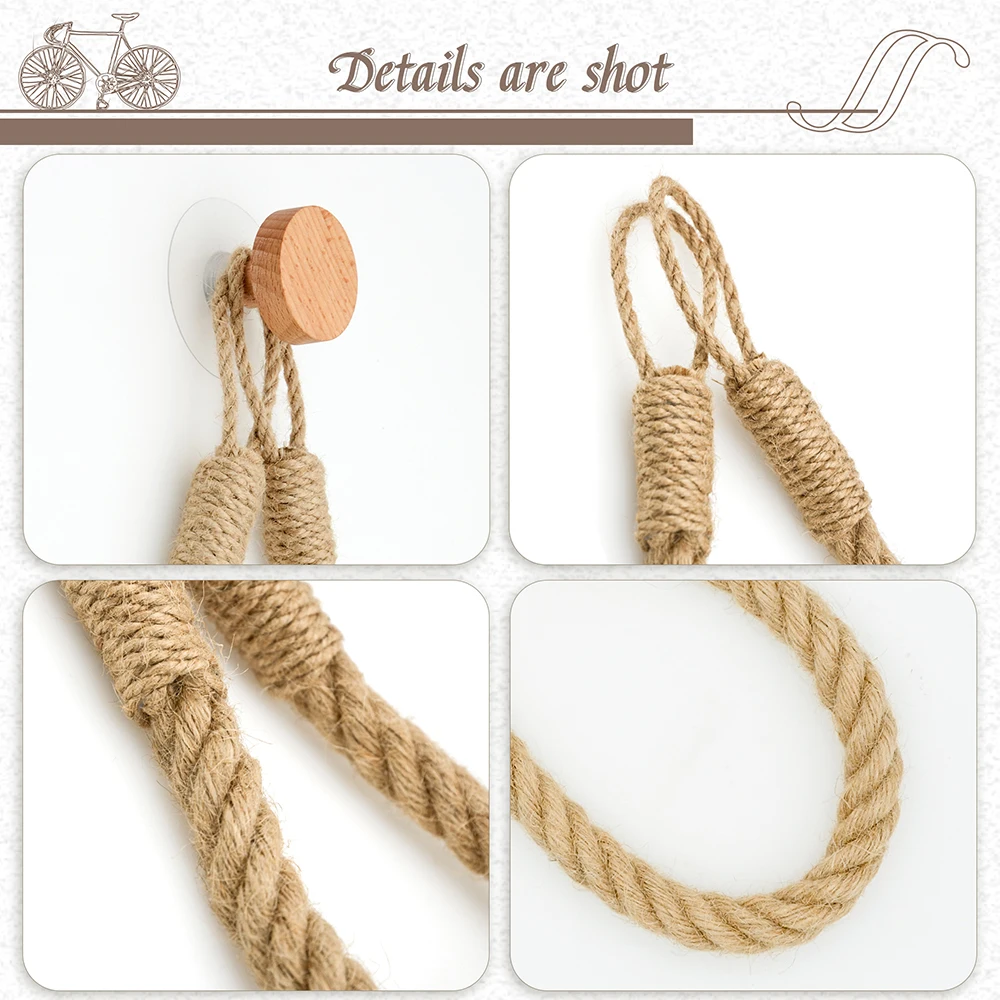 Vintage Towel Hanging Rope Toilet Paper Holder Home Hotel Bathroom Decoration Storage Rack Suction Cup Wall Mounted