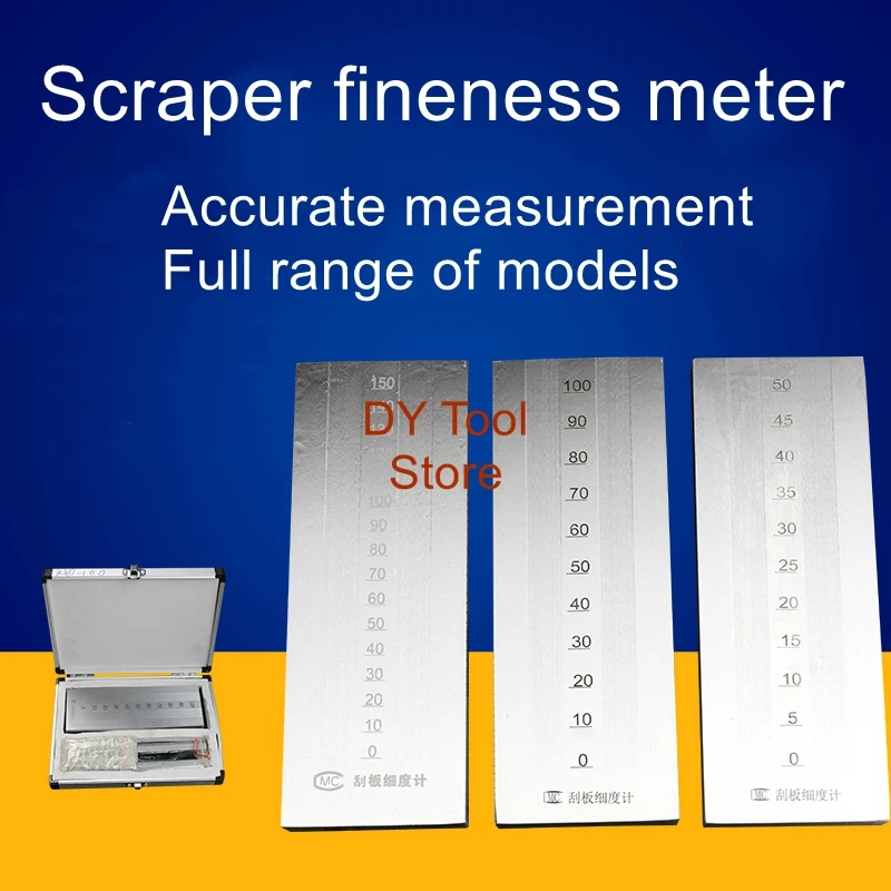 

Stainless steel scraper fineness meter Single groove double groove fineness plate national standard QXD scraper 0-25-50-100um