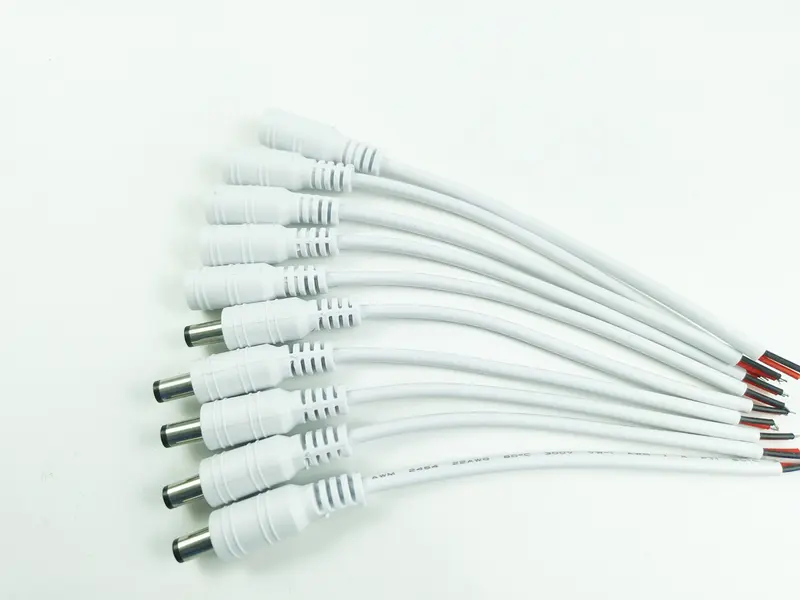1/5/10 Pcs 5.5x2.1mm DC Male Female Power Plug Cable Wire Jack Adapter Connector for CCTV Single Color 3528 5050 LED Tape Light - Image 19