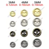 3/4/5mm Metal Buttons 100pcs Mini Buttons for Dolls Clothes 2Holes Sew Button for Needlework Round Buckles Handmade Accessories 3