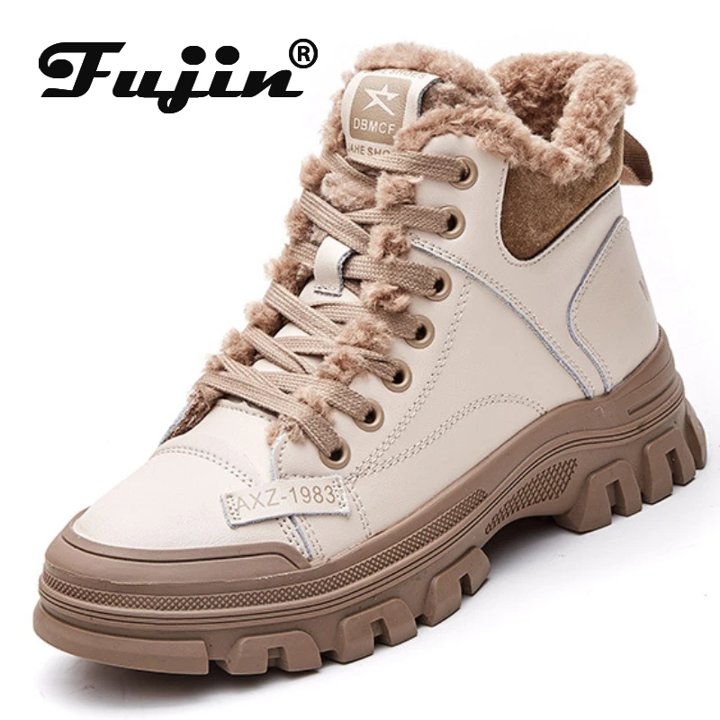 fujin-3cm-genuine-leather-winter-motorcycle-ankle-boots-platform-flat-snow-warm-plush-fur-suede-booties-woman-ladies-comfy-shoes