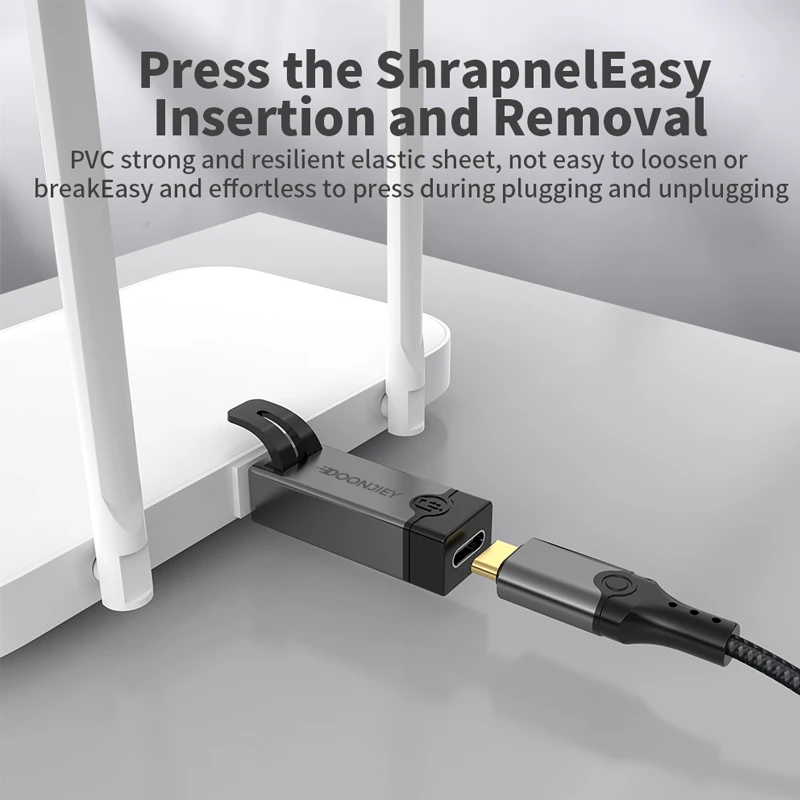 High-Speed USB-C to Ethernet Network Adapter - 1000Mbps RJ45 Connection for Laptops and Smartphones