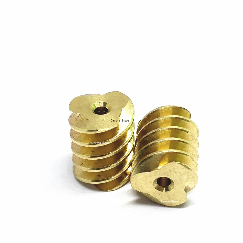 2PCS 0.8M Copper Worm 2mm 3T Worm 9.7*12.5mm