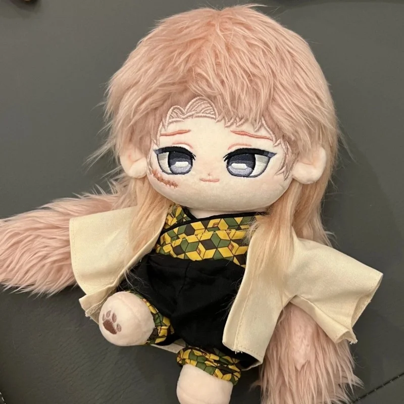 Anime Sabito Pink Hair 20cm Nude Body Plush Doll Toys Soft Stuffed Plushie a6482