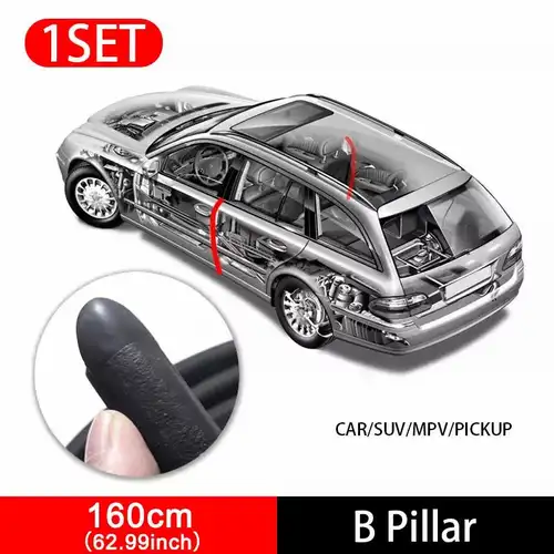 SEAMETAL Rubber Car Door Edge Seal Strip Universal B-Pillar Weatherstrip Auto Sealant Strip Noise Insulation for Car Sedan SUV - Image 8