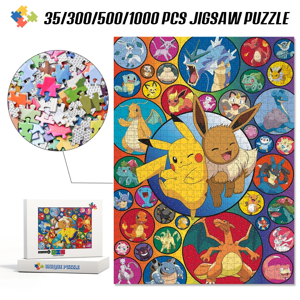 Pokemon 1000Pcs Creative Diy Mini Wooden Puzzle Pikachu Model Assembled  Jigsaw Puzzle Educational Toys for Kids Birthday Gifts - AliExpress