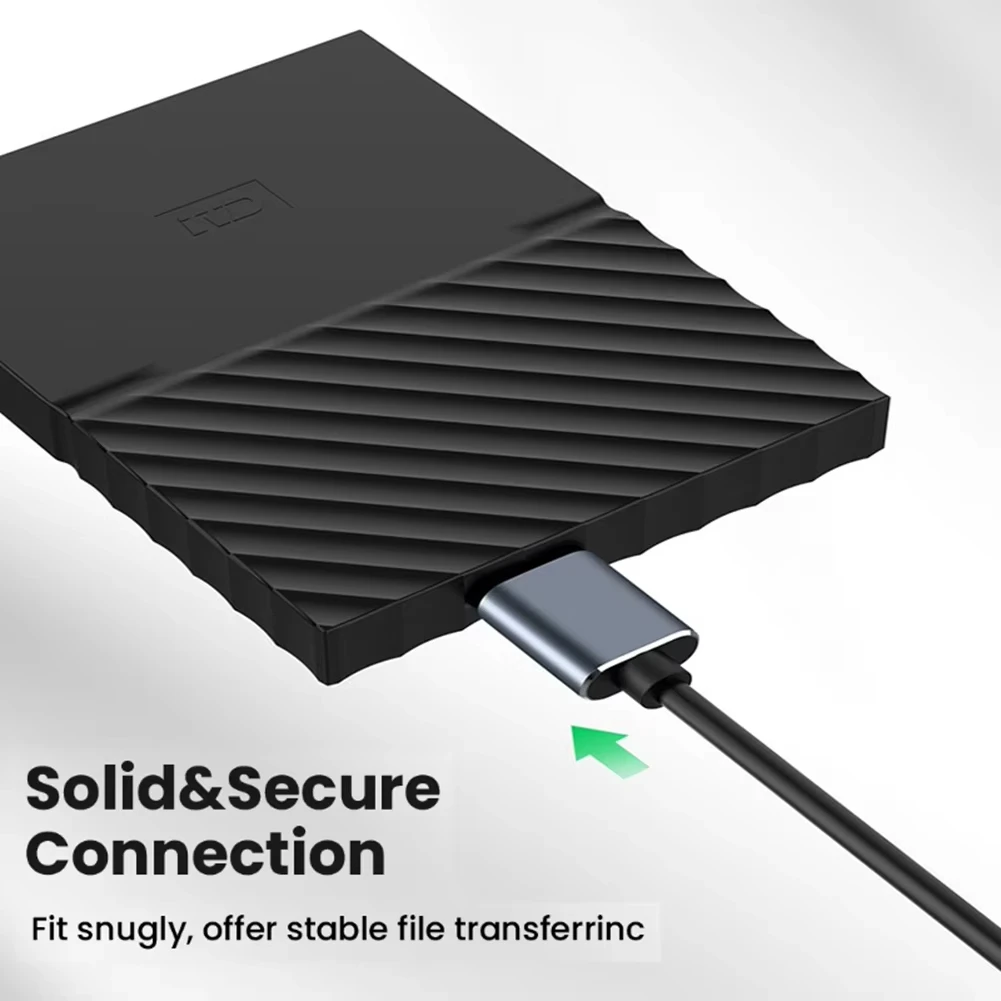 외장 하드 드라이브 케이블 USB 3.0 타입 C - 마이크로 B 남성 어댑터 (도시바, 시게이트, WD, 레노버 PC, 노트북 HDD 디스크 데이터 동기화 케이블)