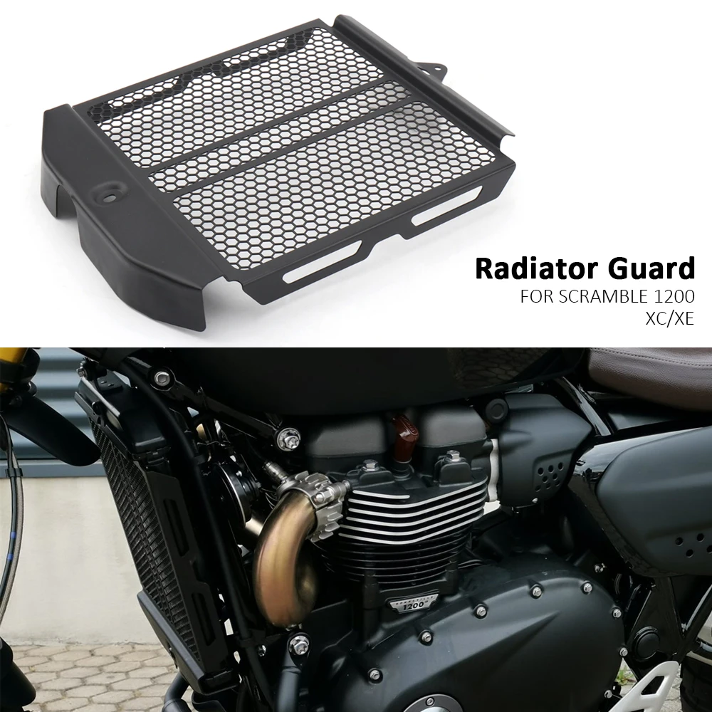 

New Motorcycle Accessories For SCRAMBLE 1200 XC Radiator Guard Grille Cover Protector Silver Black For Scramble 1200 XE