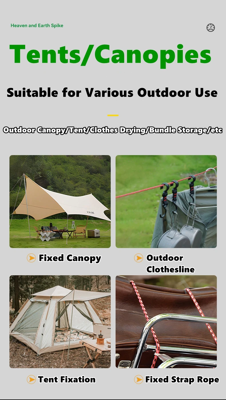 6mm Ultraleichte Zeltseile Camping-Seile mit Aluminium-Spanner Outdoor-Camping-Abspannseile für Zelt und Tarp, Klettern, Wandern – Detail 4