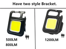  Mini LED 1500LM Flashlight Work Light Portable Pocket Flashlight Keychains USB Rechargeable For Outdoor Camping Small Corkscrew 