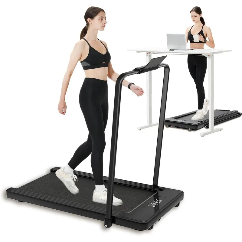 

2 in 1 Folding Treadmill, Under Desk Smart Walking Pad, Installation-Free，Compact FoldableTreadmill for Home/Office Gym Cardio