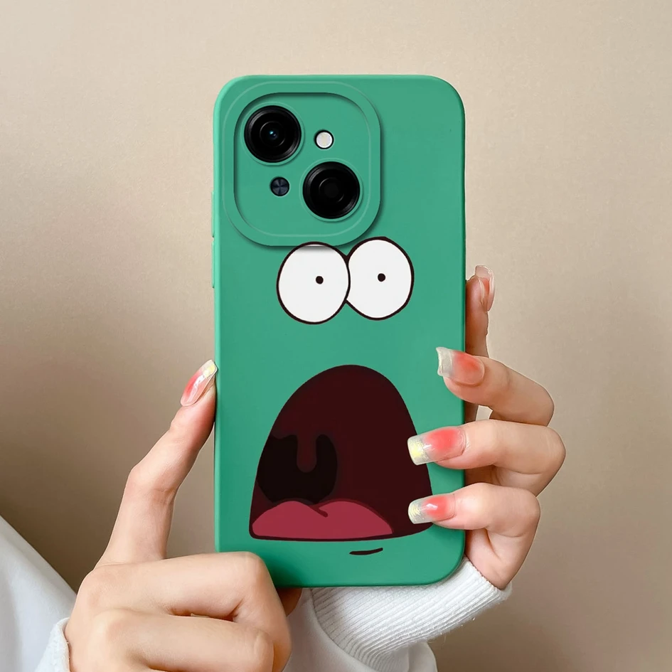Fashion Sweet Girl Liquid Silicone Shockproof Phone Case, 6.67 inches