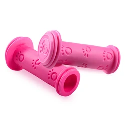 Children's Non-Slip Waterproof Bicycle Handlebar Grips - Rubber Grip Set for Bikes, Tricycles, and Scooters (Pink)