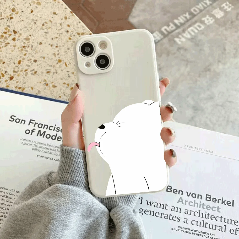 Lovely Bear Silicone Phone Case - Durable TPU Protective Cover