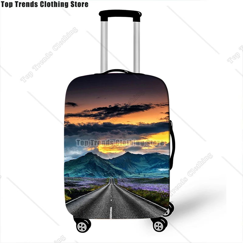 3D Tropical Beach Print Luggage Cover for Travel Holiday style Suitcase Covers Elastic Travel Trolley Protective Case Cover