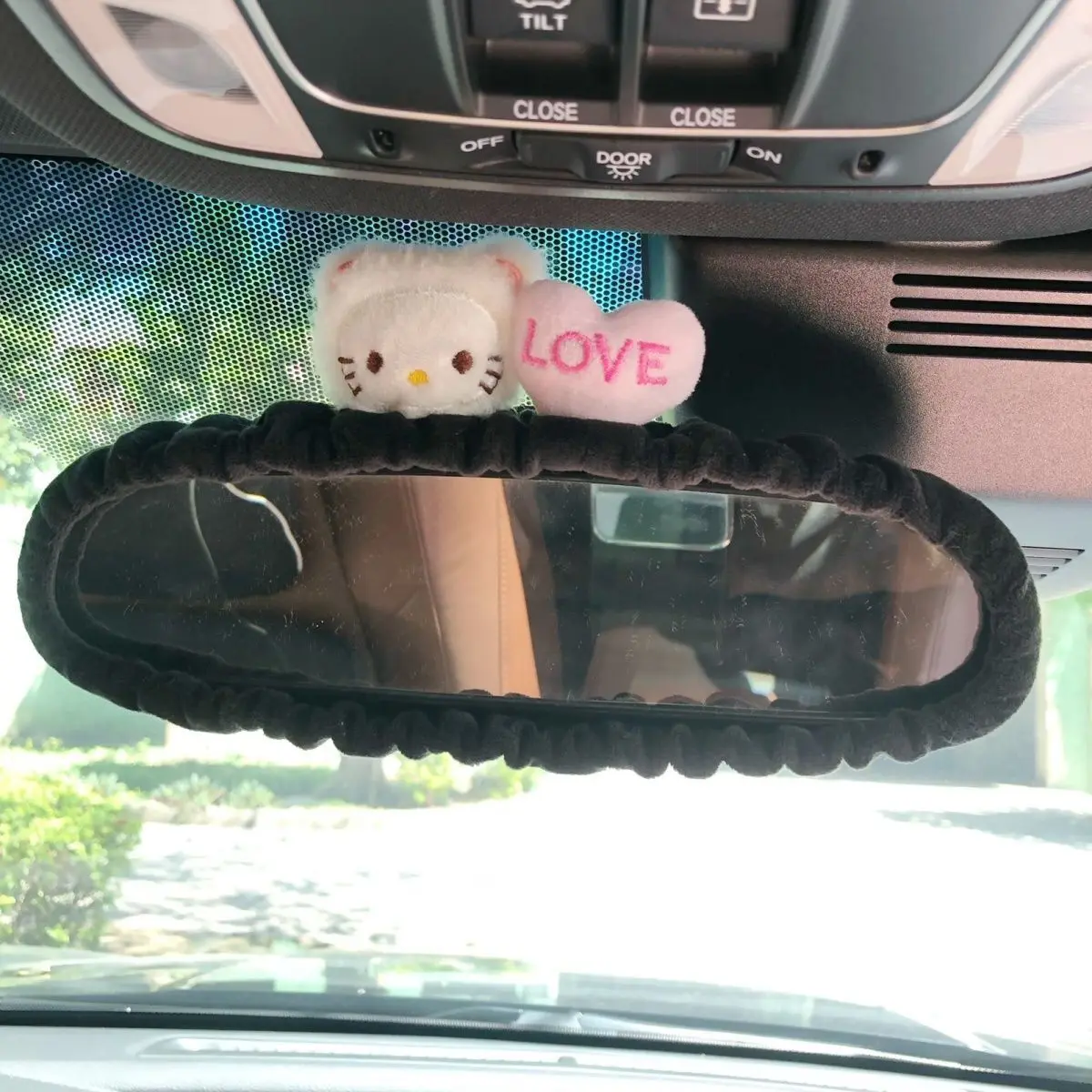 Car Rearview Mirror Hanging Accessories Cat Rabbit Cartoon Figure