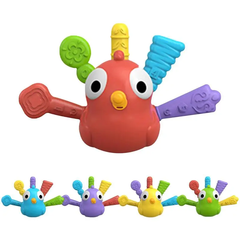 

Игрушка-сортировщик с перьями, игрушка для обучения сортировке, безопасная игра-головоломка с подбором цветов для детей на день рождения и детей